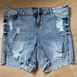 Distressed Denim Women Shorts